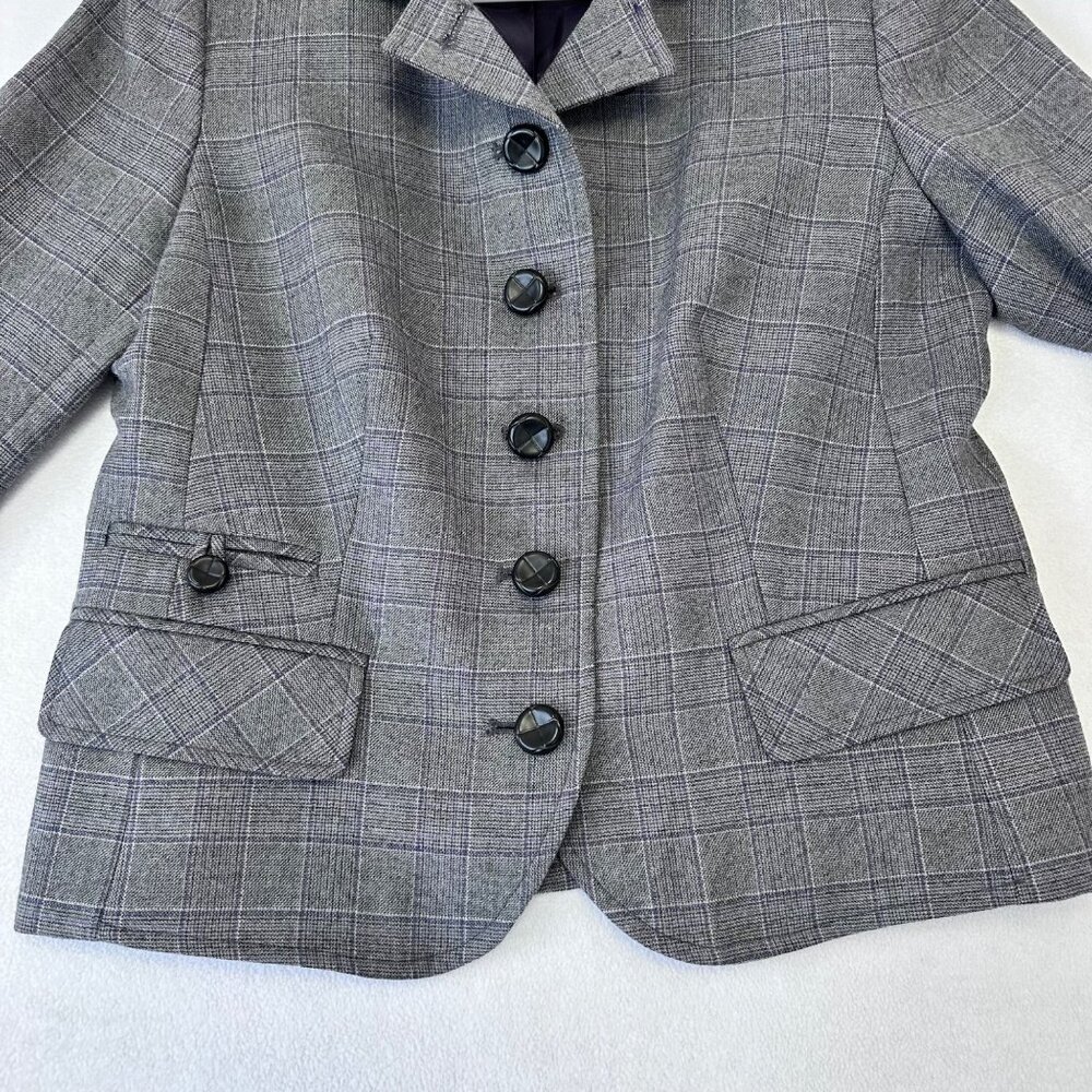 Pendleton Womens Jacket Elbow Patch Plaid Virgin … - image 4